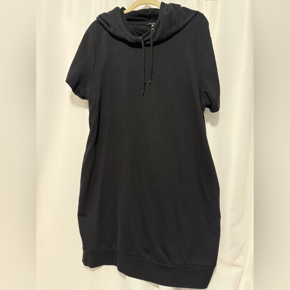 George Black Hoodie Dress with Pockets